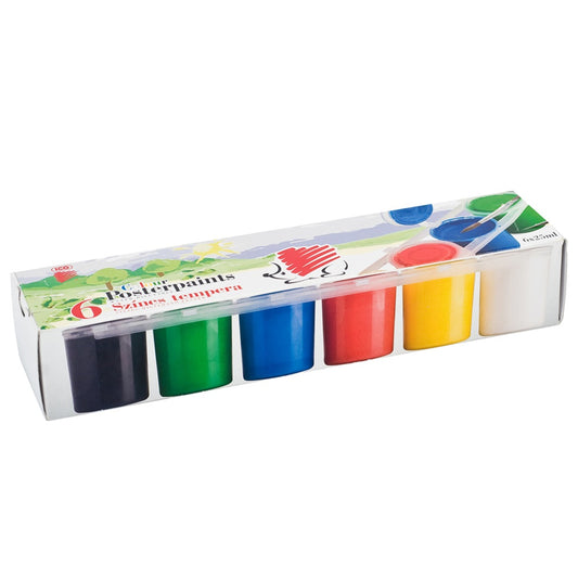 Tempera tégelyes 6x25ml, Süni Ico 6 klf. szín kép