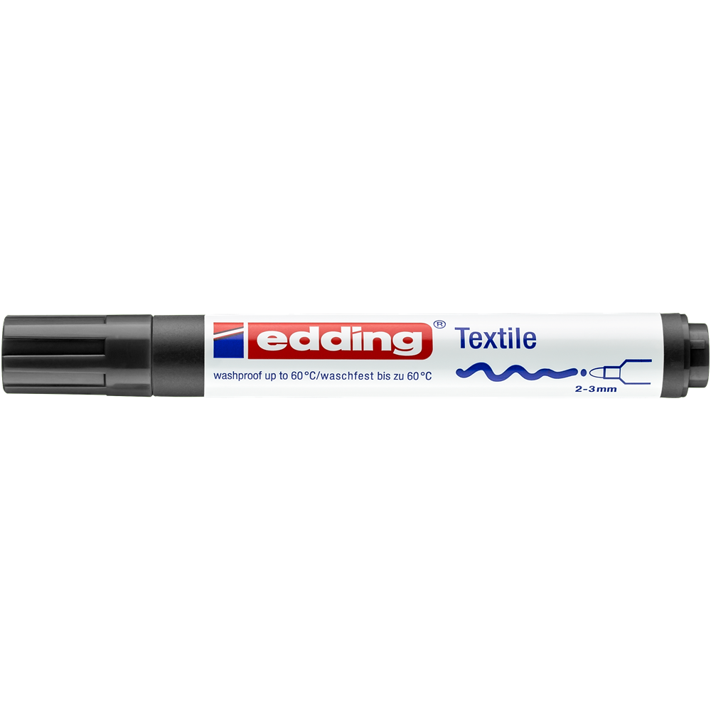Textilfilc 2-3mm, kerek Edding 4500 fekete kép