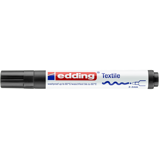 Textilfilc 2-3mm, kerek Edding 4500 fekete kép