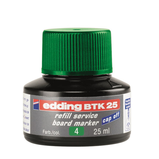 Tinta utántöltő táblamarkerhez 25ml, Edding BTK25 zöld kép