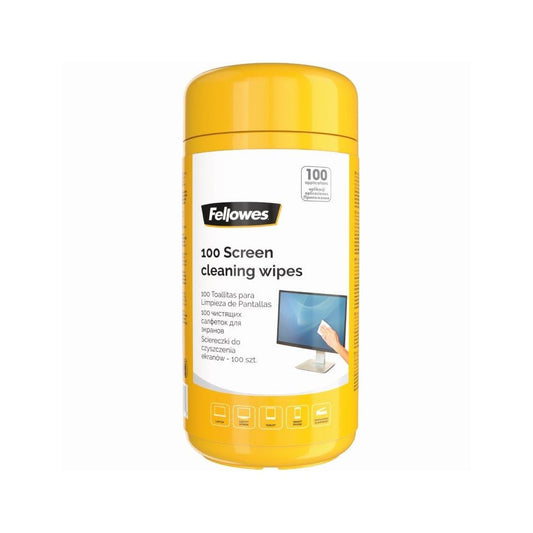 Tisztítókendő, képernyőhöz, Fellowes® 100lap,/csomag, kép