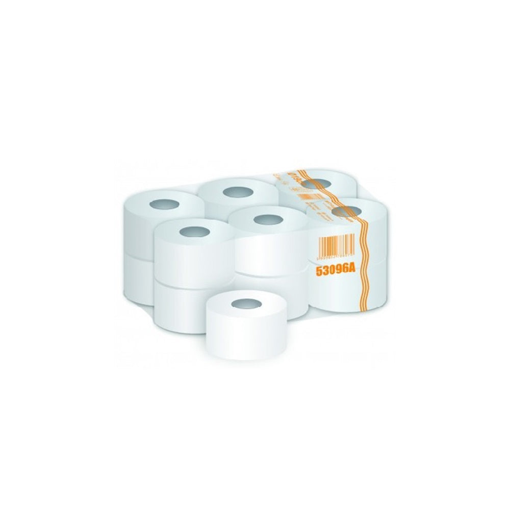 Toalettpapír 2 rétegű közületi átmérő: 19 cm 100 % cellulóz 125 m/tekercs 12 tekercs/karton Peppy_53096A kép