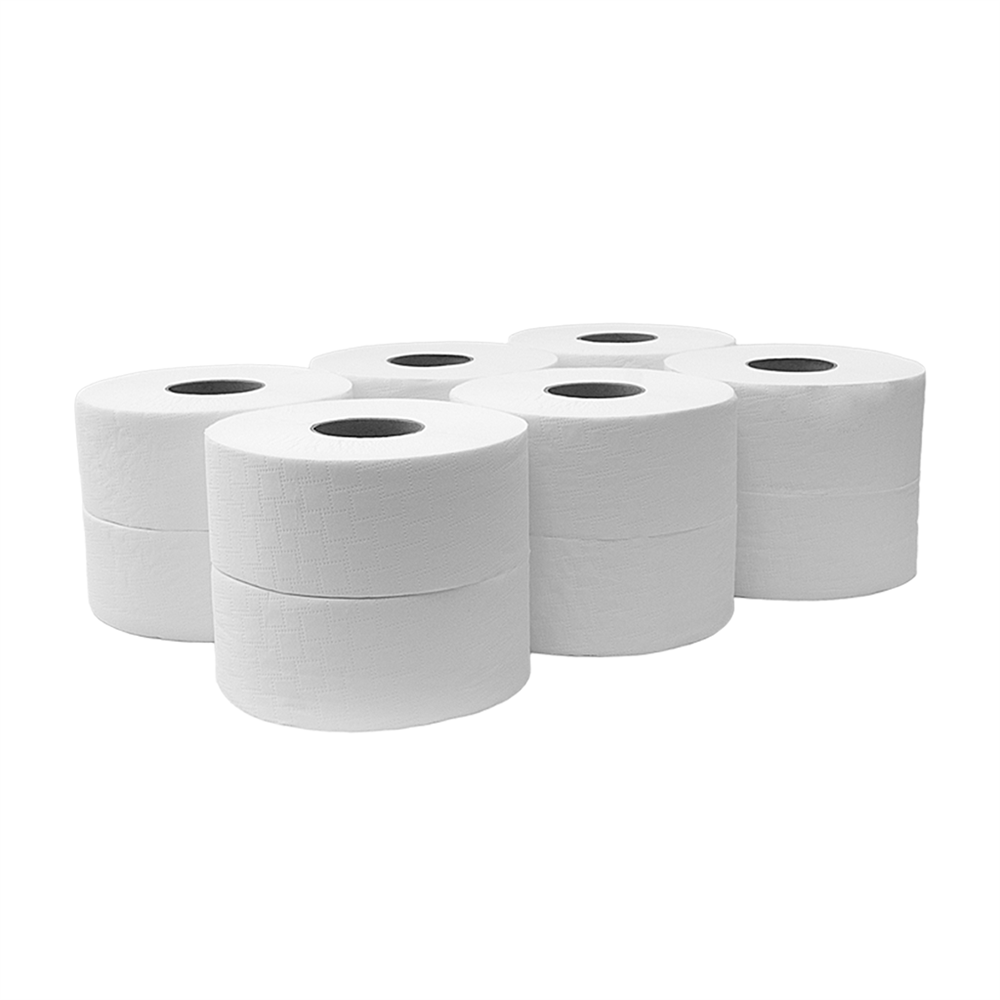Toalettpapír 2 rétegű közületi átmérő: 19 cm 100 % cellulóz 12 tekercs/karton Bluering® hófehér_219C105 kép