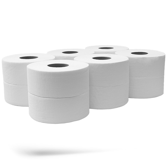Toalettpapír 2 rétegű közületi átmérő: 20 cm 100 % cellulóz 170 m/tekercs 12 tekercs/csomag_Bluering®_hófehér kép