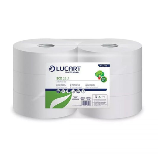 Toalettpapír 2 rétegű közületi átmérő: 28 cm 6 tekercs/karton 28 J EcoLucart_812208 fehérített kép