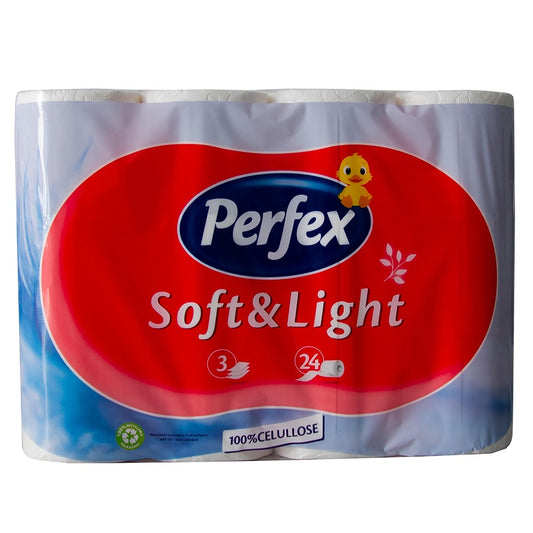 Toalettpapír 3 rétegű 100% cellulóz 24 tekercs/csomag Boni Perfex hófehér kép