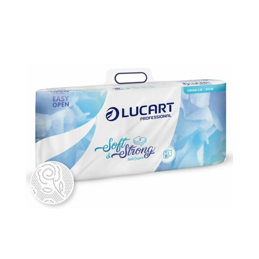 Toalettpapír 3 rétegű 120 lap/tekercs cellulóz 10 tekercs/csomag 3.10 Strong Lucart_811C08 hófehér kép