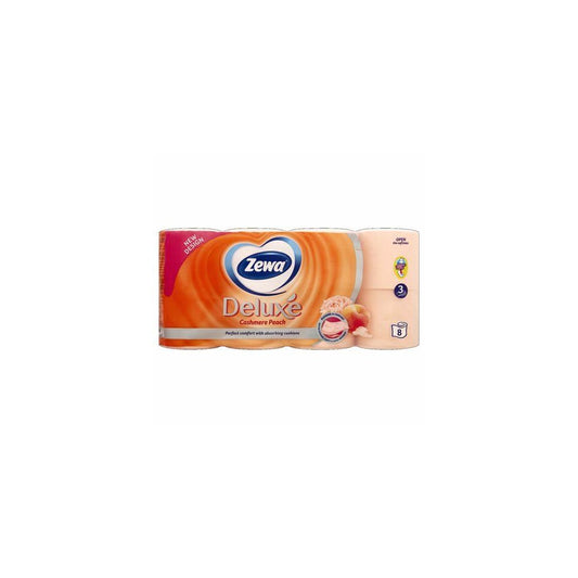 Toalettpapír 3 rétegű 150 lap/tekercs 8 tekercs/csomag Zewa Cashmere Peach kép