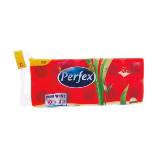 Toalettpapír 3 rétegű 100% cellulóz 84 lap/tekercs 8+2 tekercs/csomag Boni Perfex kép