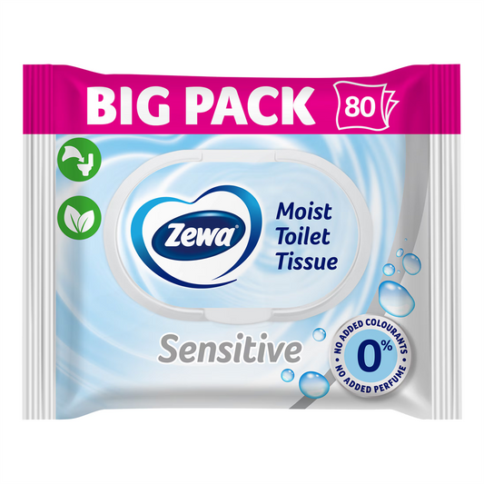 Toalettpapír nedves 80 lap/csomag Zewa Sensitive kép