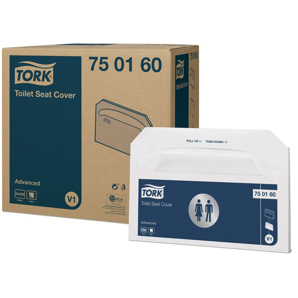 Toalettülőke takaró papír 250 lap/csomag 20 cs/karton TORK_750160 fehér kép
