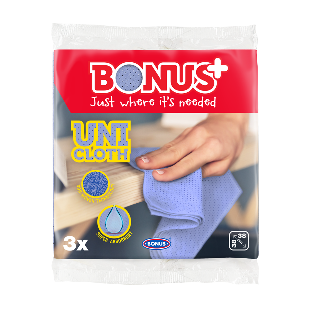 Törlőkendő kevertszálas 3 db/csomag Uni Bonus_B179 kép