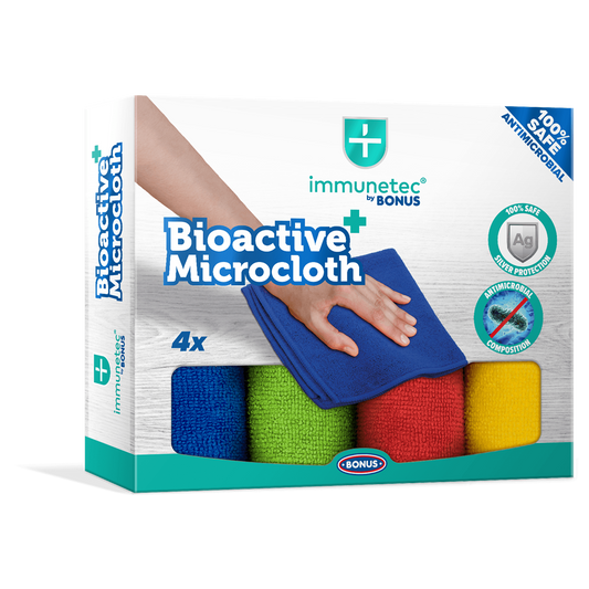 Törlőkendő mikroszálas 32 x 32 cm Immunetec BioActive 4 db/csomag Bonus_B785 kép