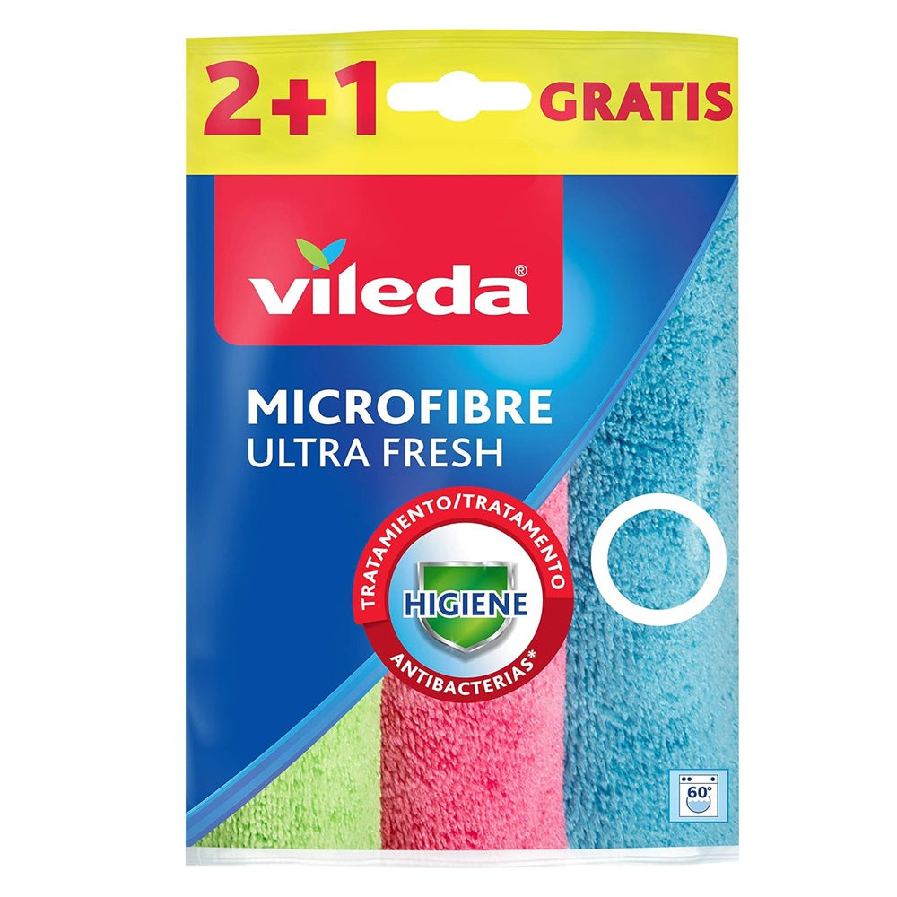 Törlőkendő mikroszálas 3D 3 db/csomag UltraFresh Vileda_F2173V kép