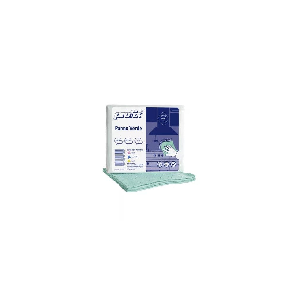Törlőkendő univerzális viszkóz zöld 32x36 cm (32db/csom) PROFIX 4C kép