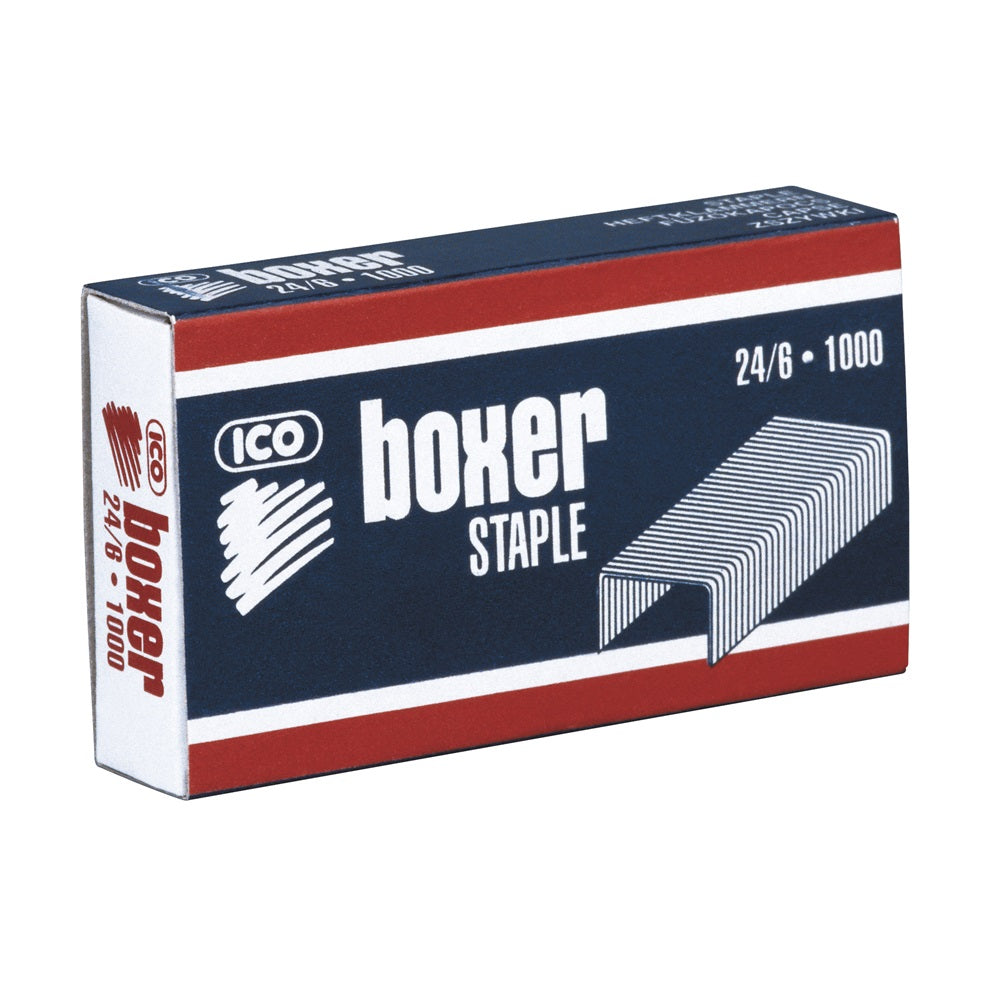 Tűzőkapocs 24/6 kék dobozos Boxer kép