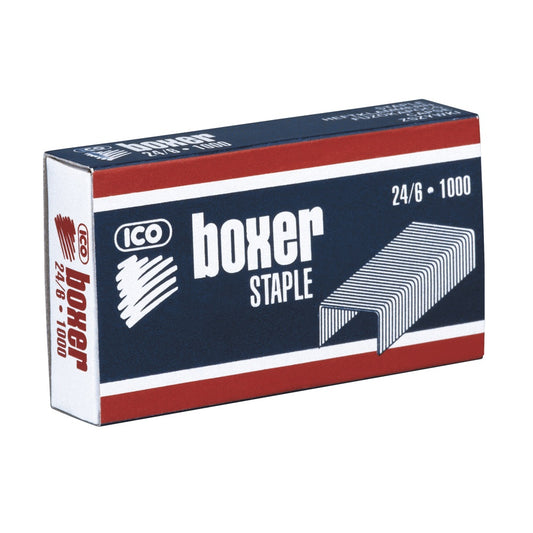 Tűzőkapocs 24/6 kék dobozos Boxer kép