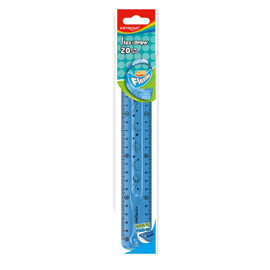 Vonalzó 20 cm, flexibilis Keyroad Flex Draw vegyes színek kép