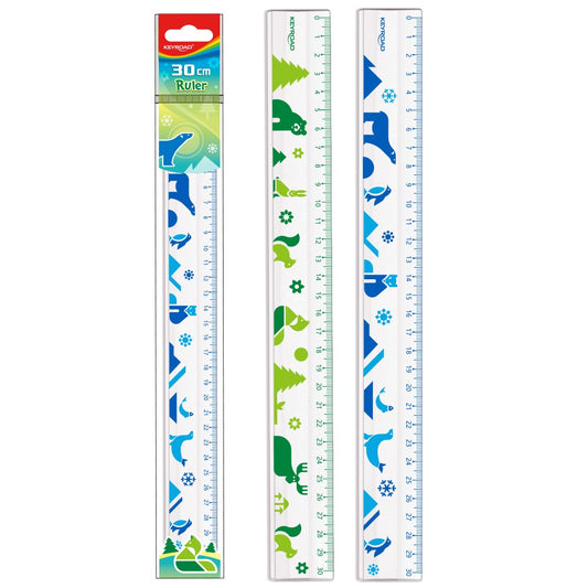 Vonalzó 30 cm, állat mintás Keyroad kép