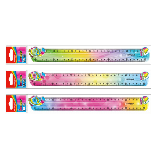 Vonalzó 30 cm, flexibilis Keyroad Flex Draw színátmenetes kép
