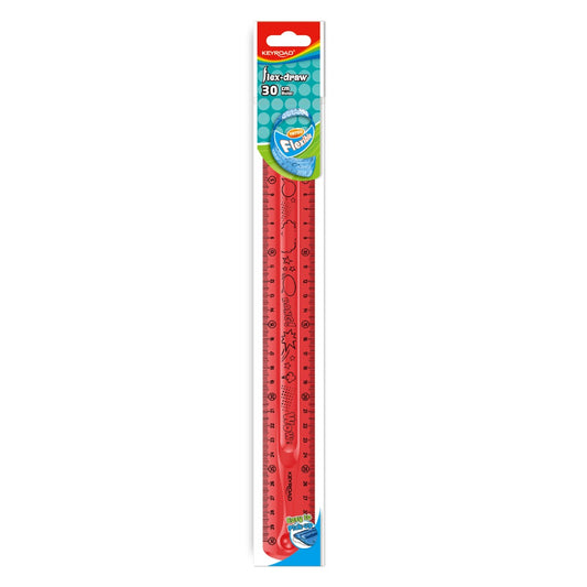 Vonalzó 30 cm, flexibilis Keyroad Flex Draw vegyes színek kép