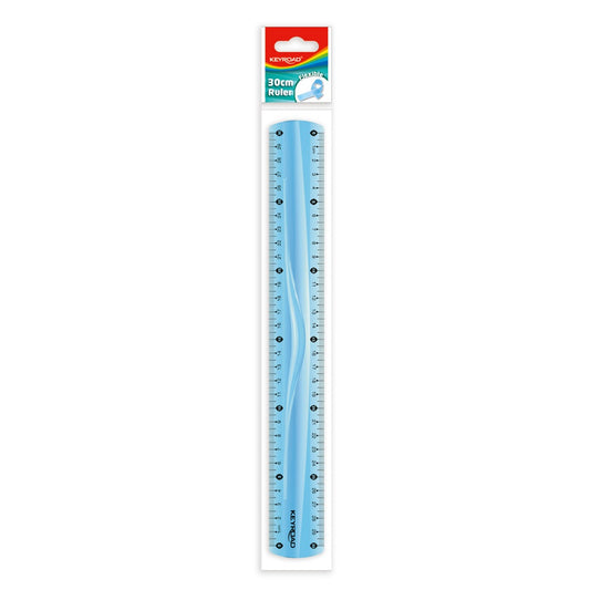 Vonalzó 30 cm, flexibilis Keyroad vegyes színek kép
