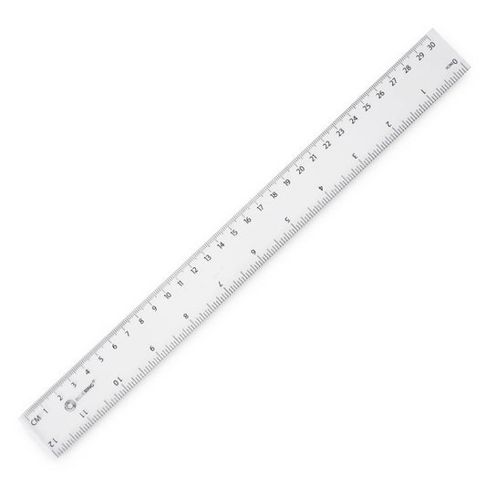 Vonalzó 30cm, kemény műanyag Bluering® kép