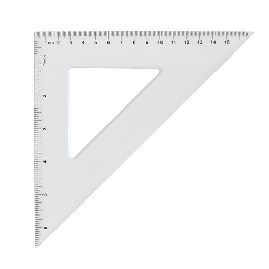 Vonalzó háromszög 45° 16cm, műanyag kép