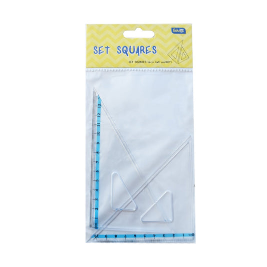 Vonalzókészlet, háromszög 10 cm és 14cm, ( 45°/60° ) 2 db/bliszter Educa kép