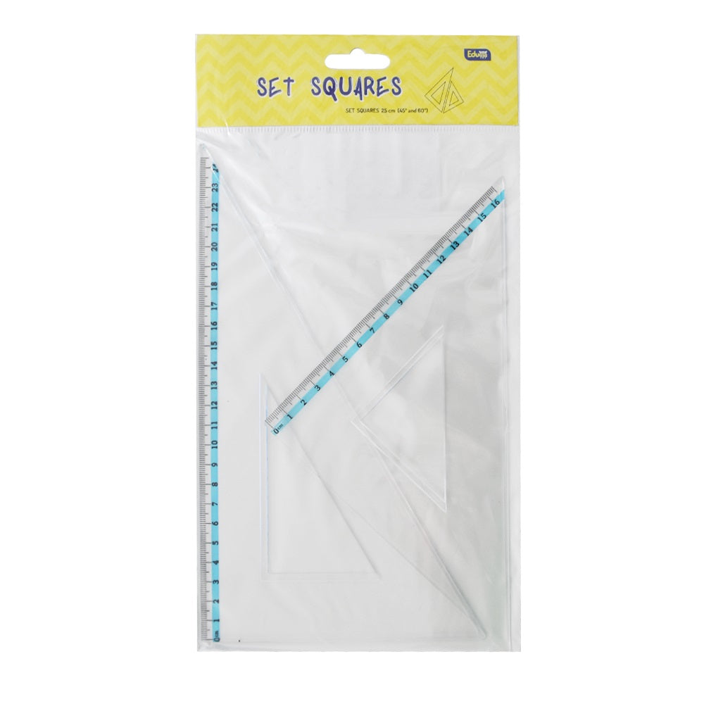 Vonalzókészlet, háromszög 16 cm és 24cm, ( 45°/60° ) 2 db/bliszter Educa kép