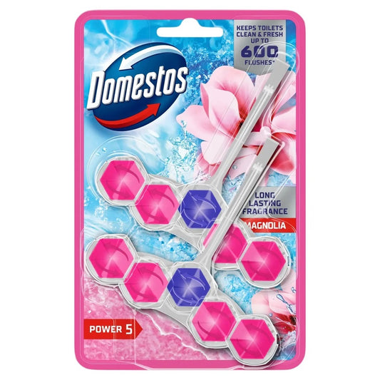 WC illatosító 2 x 50 g Power5 Domestos Pink Magnolia kép