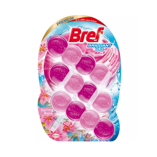 WC illatosító gél 3 x 42 g Brillant Blokk Bref Spring Rain kép