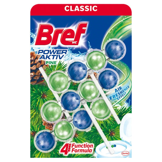 WC illatosító golyós 3 x 50 g Bref Power Aktiv Pine Forest kép