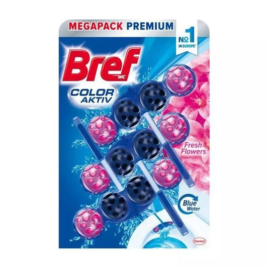 WC illatosító golyós 3 x 50 g Color Aktiv Bref Fresh Flowers kép