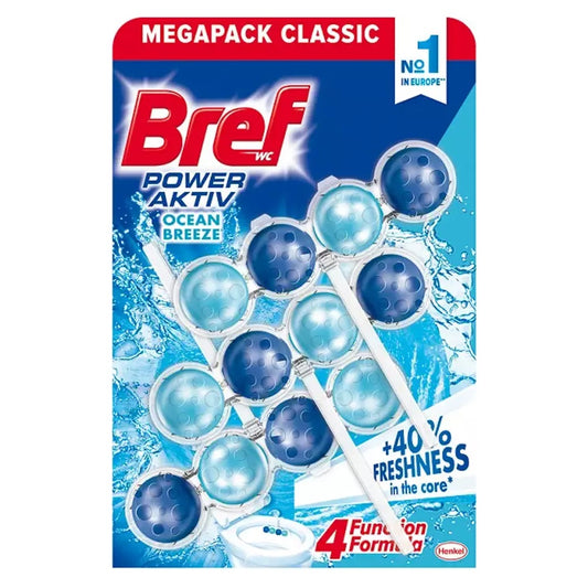 WC illatosító golyós 3 x 50 g Power Aktiv Bref Ocean Breeze kép