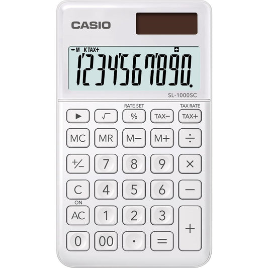 Zsebszámológép 10 digit Casio SL 1000 SC fehér kép