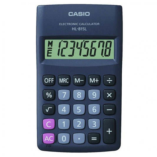 Zsebszámológép 8 digit Casio HL 815 l bk fekete kép