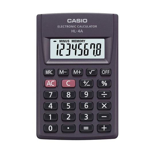 Zsebszámológép 8 digit Casio HL 4 fekete kép
