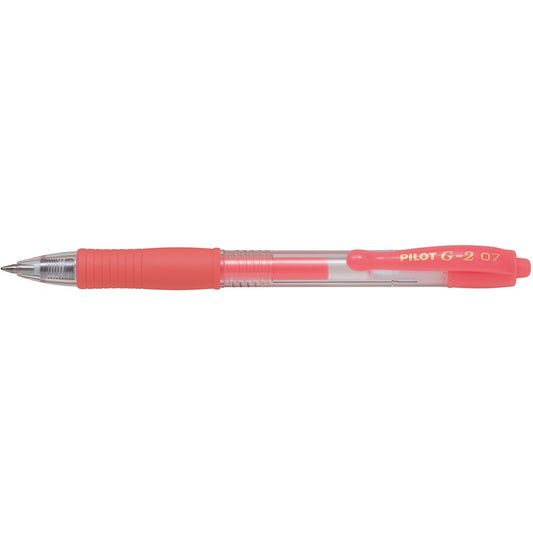 Zseléstoll 0,7mm, nyomógombos Pilot G-2, írásszín neon piros kép