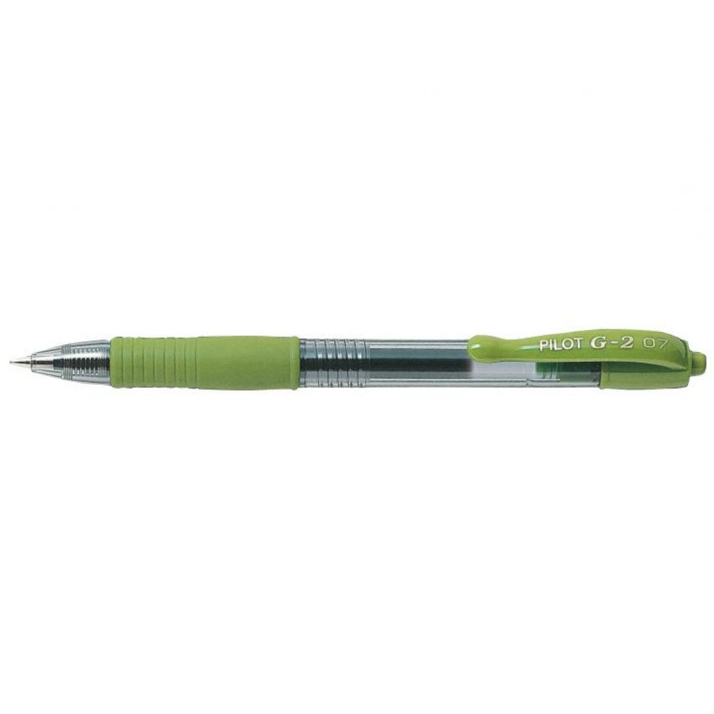 Zseléstoll 0,7mm, nyomógombos Pilot G-2, írásszín lime zöld kép