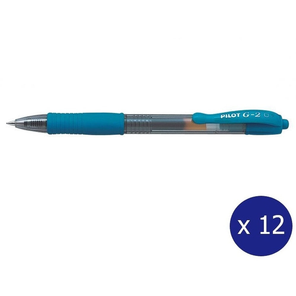 Zseléstoll 0,7mm, nyomógombos Pilot G-2, írásszín türkiz kép