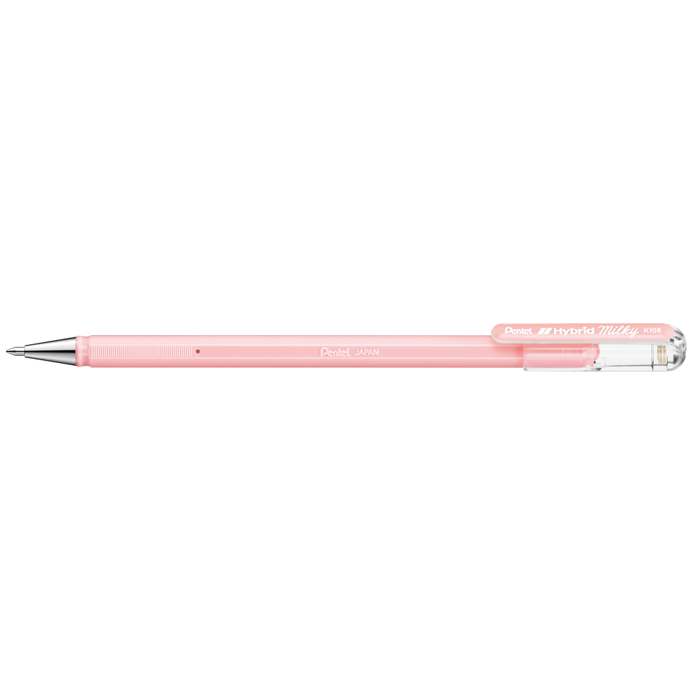 Zseléstoll 0,4mm, kupakos Pentel Hybrid K108-PP, írásszín pastel pink kép