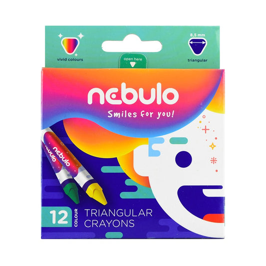 Zsírkréta készlet, háromszög Nebulo, 12 klf. szín kép