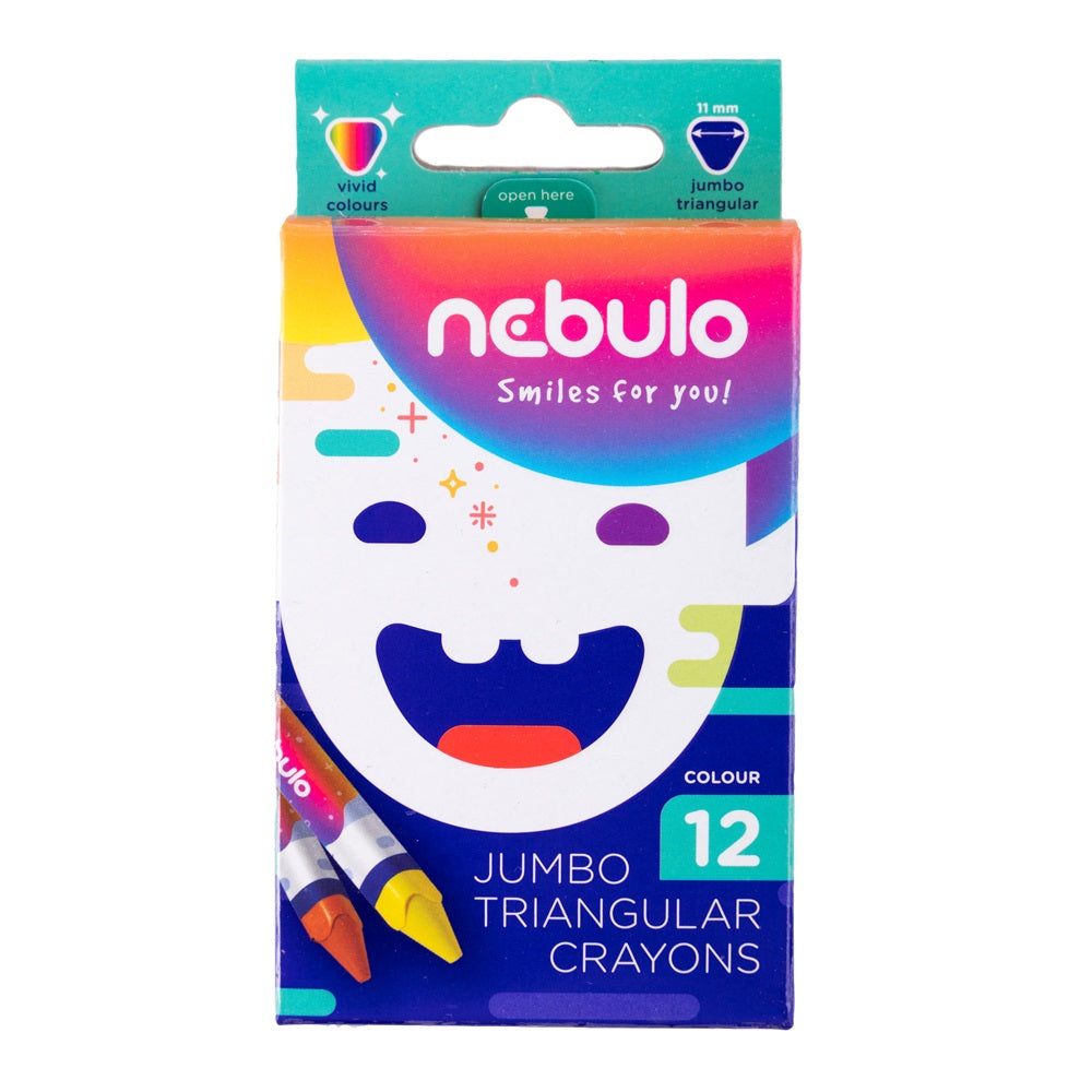 Zsírkréta készlet, háromszög vastag Nebulo, 12 klf. szín kép
