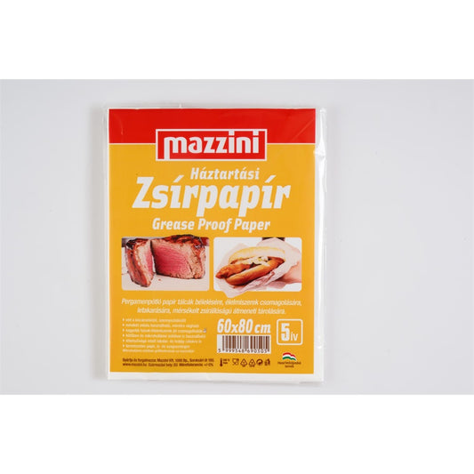 Zsírpapír íves háztartási 60 x 80 cm 5 ív/csomag Mazzini kép