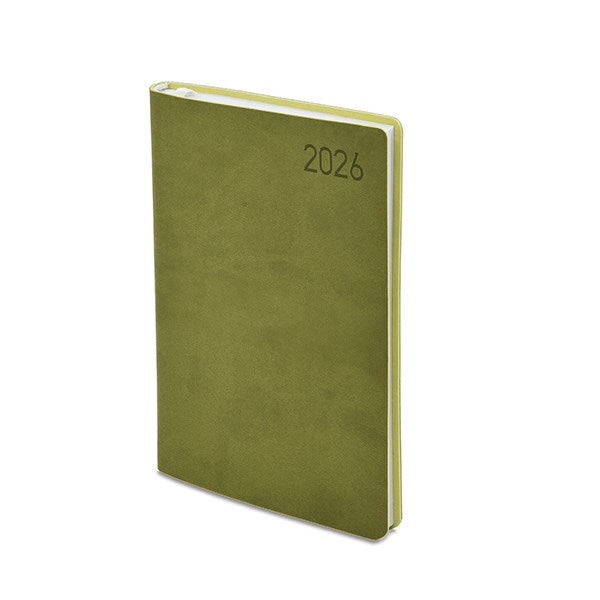 Határidőnapló TOPTIMER Madeira M012 B/6 heti fehér lapos zöld-zöld 2026. kép