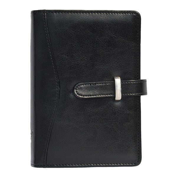 Gyűrűs kalendárium SATURNUS L437 fehér lapos fekete műbőr 2026. kép