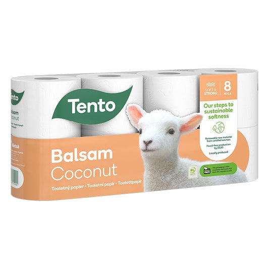 Toalettpapír TENTO Balsam coconut 8 tekercses 3 rétegű kép