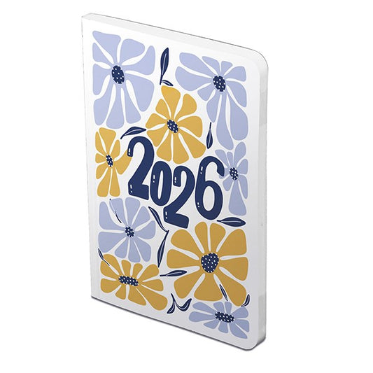 Határidőnapló TOPTIMER Joy Flexi F012 B/6 heti fehér lapos Retro bloom 2026. kép