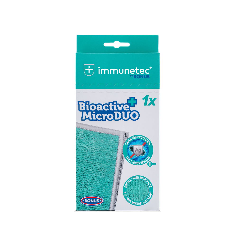 Törlőkendő mikroszálas Immunetec by BONUS Bioactive MicroDUO_B643 kép